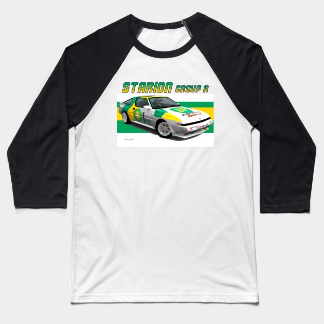 Mitsubishi Starion Baseball T-Shirt by PjesusArt